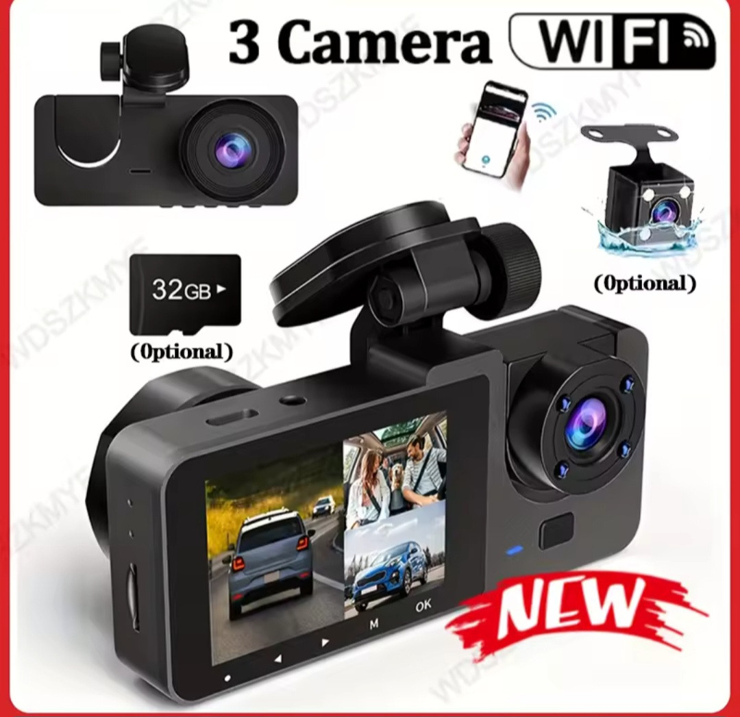 كيمرة سيارة ثلاثية العدسات