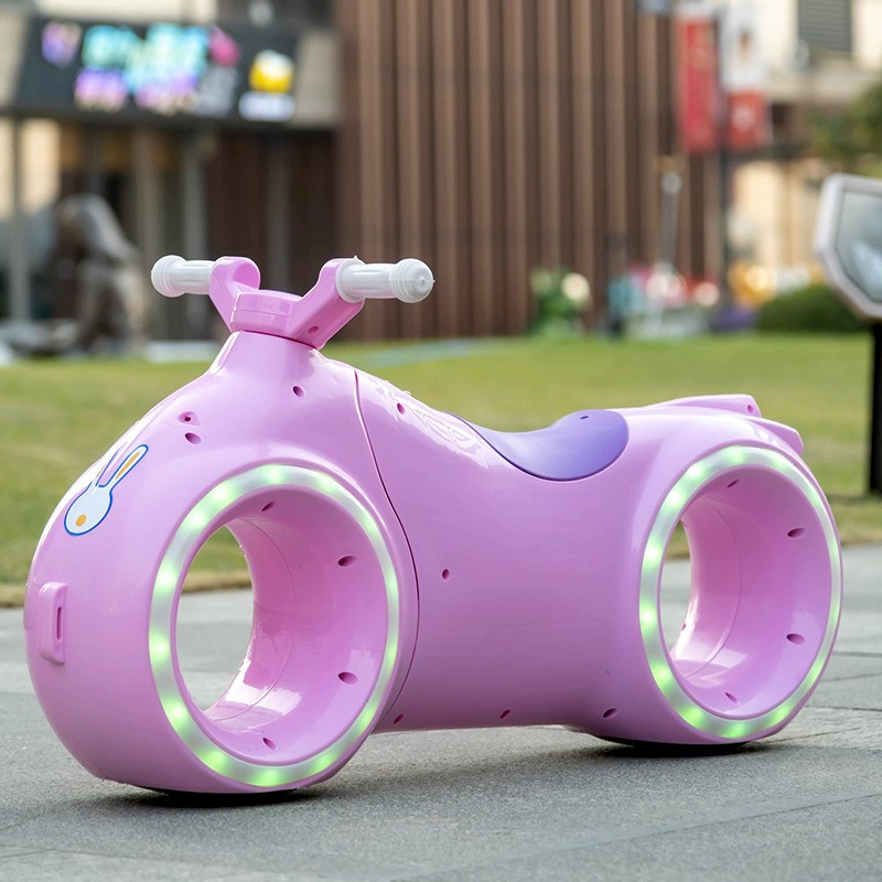 Cooya-سيارة توازن كهربائية للأطفال ، دراجة منزلقة للأطفال ، عمر 2-8 سنوات ، سيارة فلاش ، سيارة موسيقى ، سكوتر أطفال قطعة واحدة ، هدية جديدة